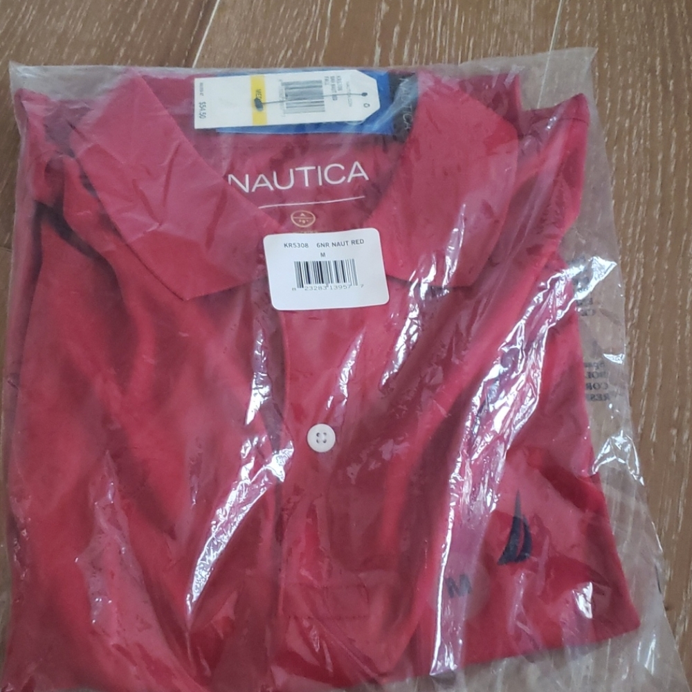 Nautica men's short sleeve polo neck shirt
